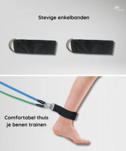 JPS Sports® Resistance Bands Set - Fitness Elastiek - Weerstandsbanden - Handvaten - Enkelbanden - Draagtas - Tot 55KG -FitForce Outlet Winkel 1000x1200 7