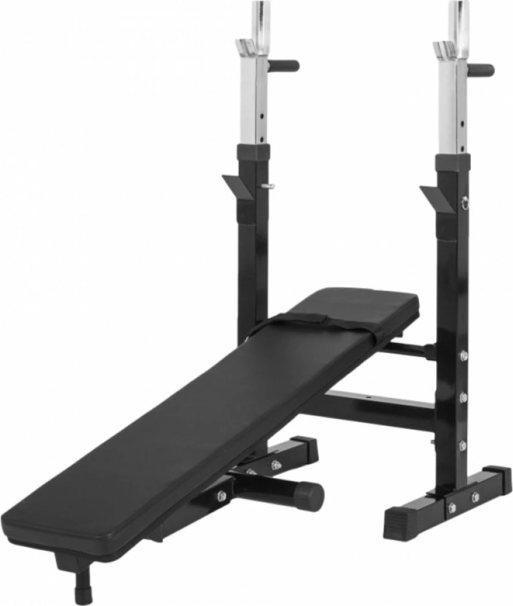 SOUTHWALL Halterbank - Fitnessbank - Verstelbare Haltersteunen - Belastbaar Tot 200kg - Zwart 9 SOUTHWALL Halterbank - Fitnessbank - Verstelbare Haltersteunen - Belastbaar Tot 200kg - Zwart - Afbeelding 9