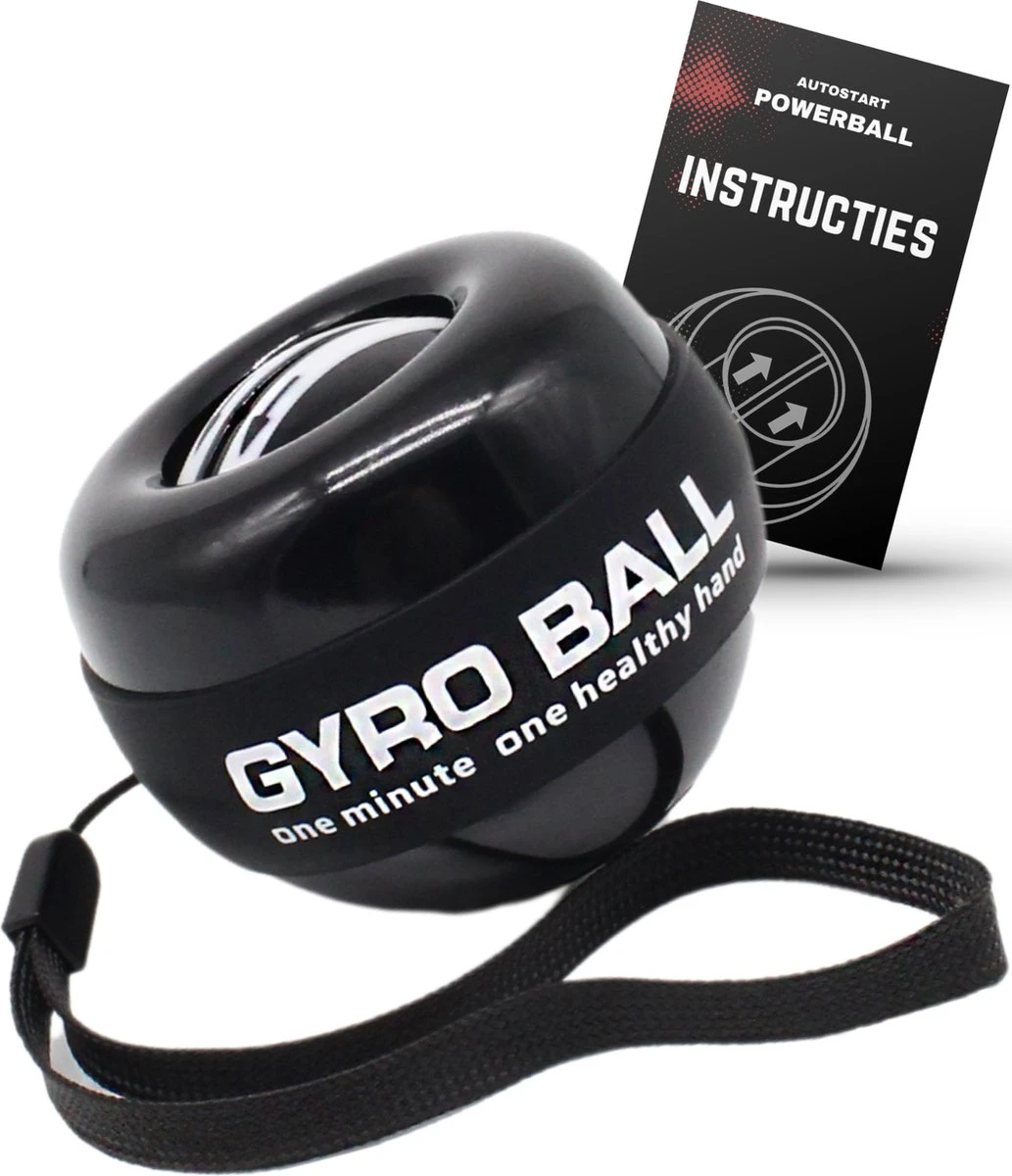 U-Fit One PowerBall Met Autostart - Forceball - WristBall - Spinner - Handtrainer - Polstrainer - Stressbal - Zwart 1 U-Fit One PowerBall Met Autostart - Forceball - WristBall - Spinner - Handtrainer - Polstrainer - Stressbal - Zwart