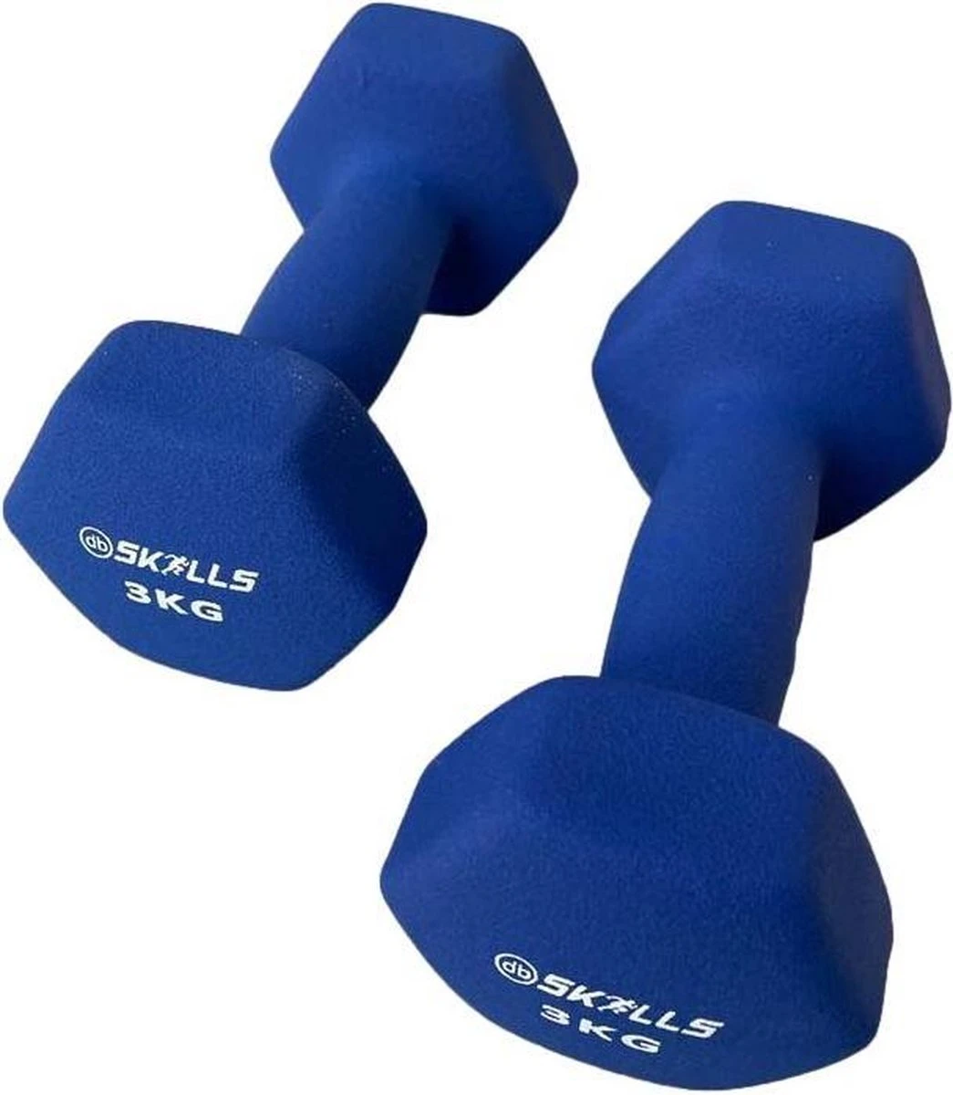 Db SKILLS 3KG Dumbbell Set Van 2 Stuks - Gewichten - Fitness - Sport 1 Db SKILLS 3KG Dumbbell Set Van 2 Stuks - Gewichten - Fitness - Sport