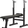 Tunturi WB20 Halterbank - Fitnessbank - Trainingsbank - Utility Bench - Opklapbaar - Bankdrukbank - Kleur: Zwart