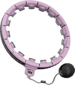 Merkloos Hoelahoep Voor Fitness En Massage - Voor Volwassenen En Kinderen - Schakels Voor Aanpassing Aan Maat - 400g Verzwaarde Bal - Met Teller - Geschikt Voor Afvallen - Makkelijk In Elkaar Te Zetten - Licht Paars -FitForce Outlet Winkel 1060x1200 2