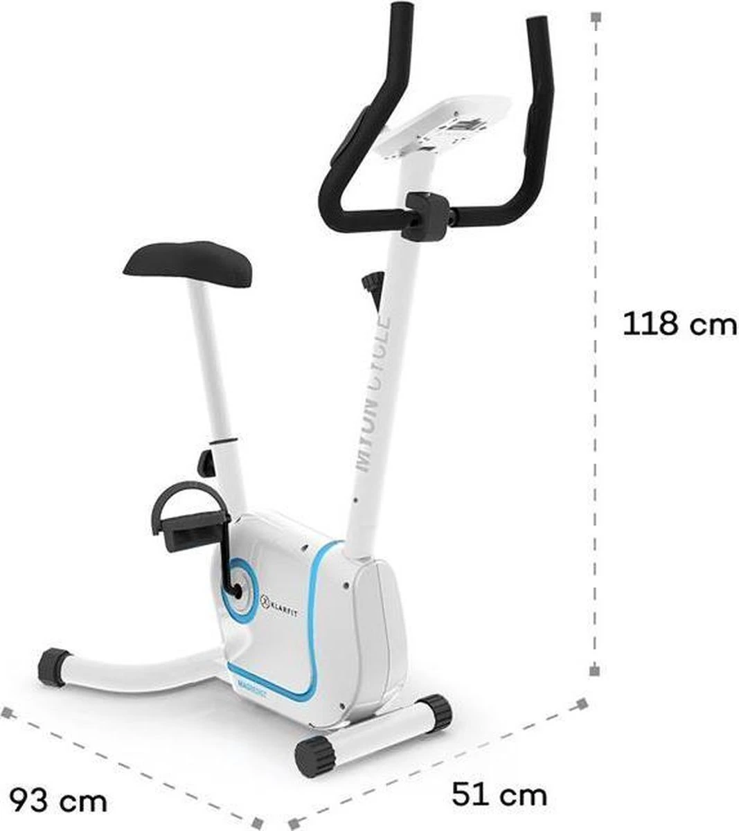 Klarfit Myon Cycle Hometrainer - Fitness Fiets - 8 Standen - Cardio Bike Met Trainingscomputer - Magnetisch Remsysteem - 12kg Vliegwielmassa - SmartCardio Studio Met Tablethouder En Kinomap-app 5 Klarfit Myon Cycle Hometrainer - Fitness Fiets - 8 Standen - Cardio Bike Met Trainingscomputer - Magnetisch Remsysteem - 12kg Vliegwielmassa - SmartCardio Studio Met Tablethouder En Kinomap-app - Afbeelding 5