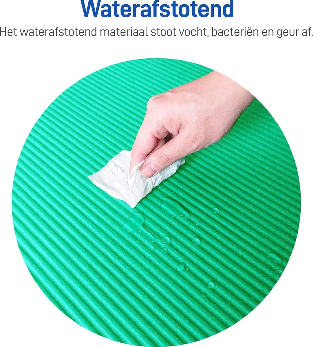 Athletix® Premium NBR Fitnessmat - Yogamat - 183 X 61 X 1.5 Cm - Met Draagriem En Draagtas - Groen 5 Athletix® Premium NBR Fitnessmat - Yogamat - 183 X 61 X 1.5 Cm - Met Draagriem En Draagtas - Groen - Afbeelding 5