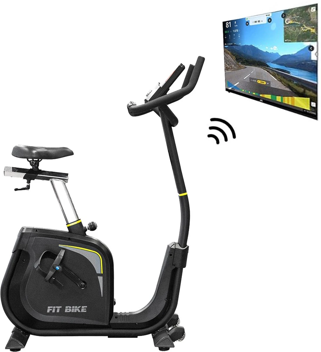 Fitbike Senator IPlus Ergometer - Hometrainer - Fitness Fiets - Incl. Tablethouder En Bluetooth - EMS Weerstandssysteem 5 Fitbike Senator IPlus Ergometer - Hometrainer - Fitness Fiets - Incl. Tablethouder En Bluetooth - EMS Weerstandssysteem - Afbeelding 5