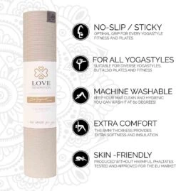 Love Generation ● Yoga Mat ● Fitness Mat ● Zand ● 6 Mm Dik -FitForce Outlet Winkel 1103x1200 3