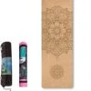 Merkloos TDR - Yoga Mat Met Tas- Natuurlijk Kurk En TPE - Vrij Van Schadelijke Stoffen, Hypoallergeen En 100% (biologisch) Afbreekbaar - Zeer Geschikt Voor Yin Yoga En Kundalini Yoga Met Draagtas En Draagband- 183x66x0,5 Cm - Mandala Bloem