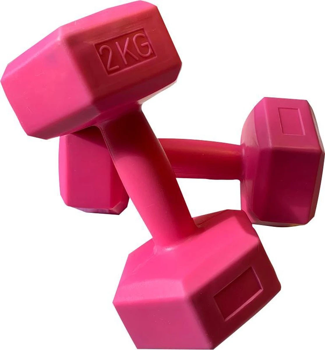 Merkloos Dumbbells - Set Van 2x 2kg - Roze 2 Merkloos Dumbbells - Set Van 2x 2kg - Roze - Afbeelding 2