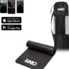 Sanbo Yoga Mat - Zwart - Incl. Luxe Draagtas - 183 X 61 X 0.8 Cm - Extra Dik 8mm - Waterafstotend - Fitness Mat - Meditatie Mat