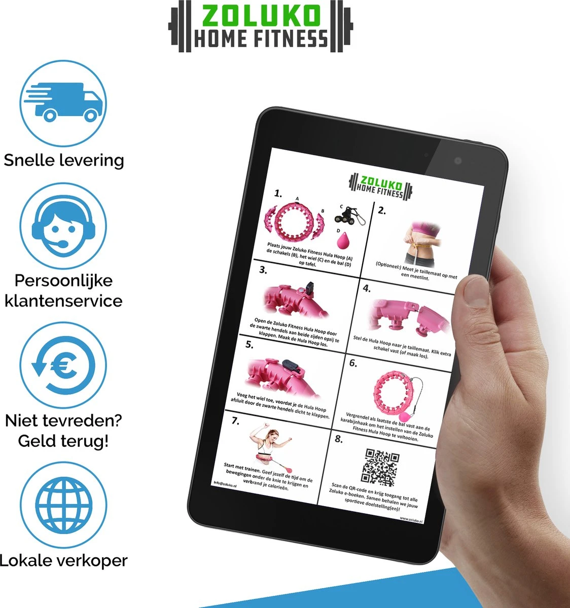 Zoluko Hoelahoep - Incl. E-Book - Hula Hoop - Hoepel - Hoelahoep Fitness - Hula Hoop Fitness - Fitness Hoepel - Weighted Hula Hoop - Weight Hoop - Hoelahoep Met Gewicht - Hoelahoep Volwassenen - Hoepel Fitness - Body Hoop - 1.7 KG - Blauw 8 Zoluko Hoelahoep - Incl. E-Book - Hula Hoop - Hoepel - Hoelahoep Fitness - Hula Hoop Fitness - Fitness Hoepel - Weighted Hula Hoop - Weight Hoop - Hoelahoep Met Gewicht - Hoelahoep Volwassenen - Hoepel Fitness - Body Hoop - 1.7 KG - Blauw - Afbeelding 8