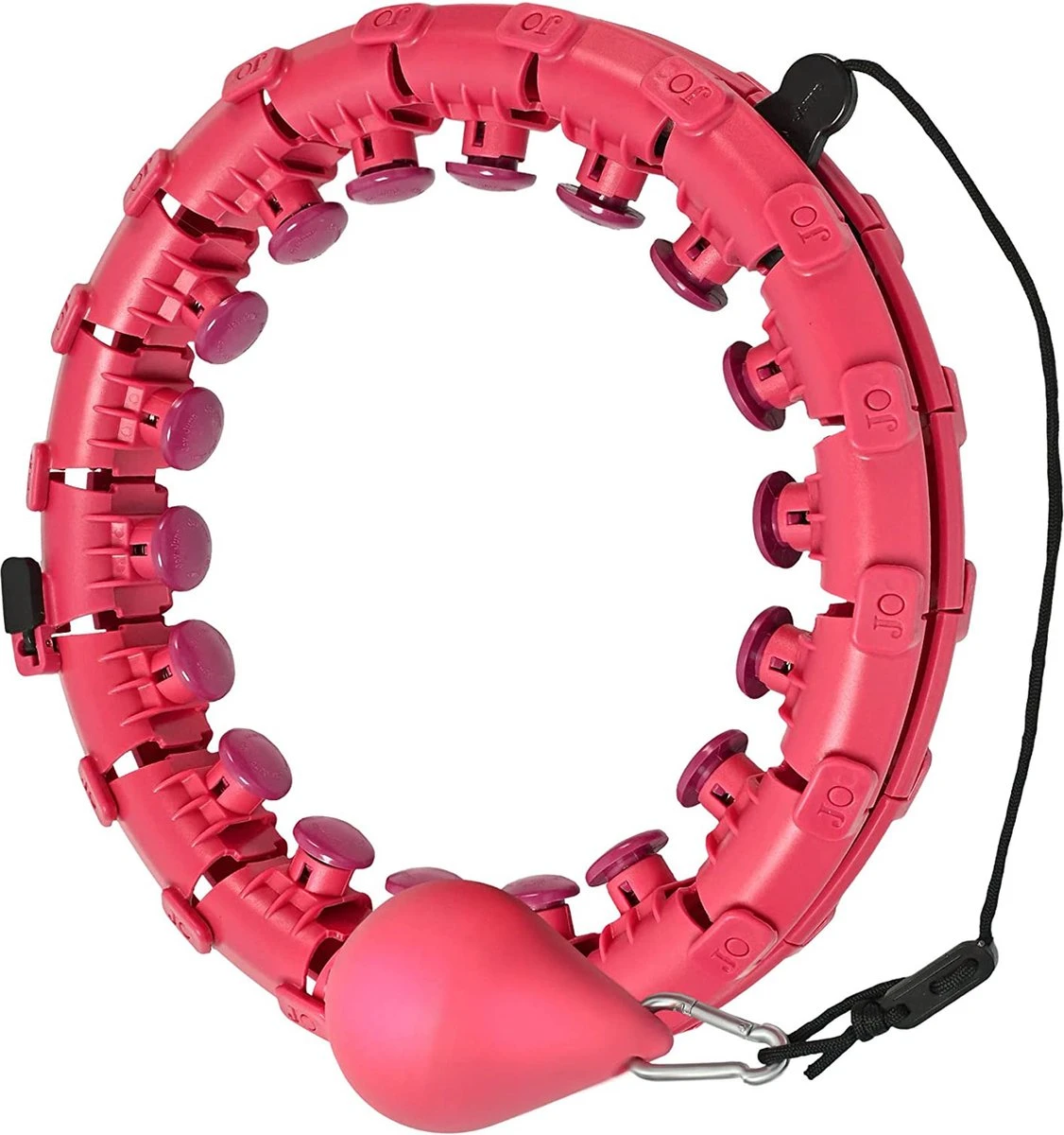 Living Nine Fitness Hoelahoep - Met Gewicht - Roze - Voor Volwassenen 1 Living Nine Fitness Hoelahoep - Met Gewicht - Roze - Voor Volwassenen