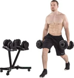 Tunturi Verstelbare Halterset - Dumbbellset - Selector Dumbbell - Dumbbells - Halters - 2,5kg Tot 25kg - Incl. Gratis Fitness App -FitForce Outlet Winkel 1139x1200