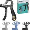 Bynatic Handtrainer Set - Grip Trainer Voor Fitness - Verstelbare Handknijper - Knijphalter Gripper - Onderarm Trainer Set - Handgripper Voor Pols & Vinger - Grip Strength Trainer Verstelbaar - Geschikt Voor Man & Vrouw