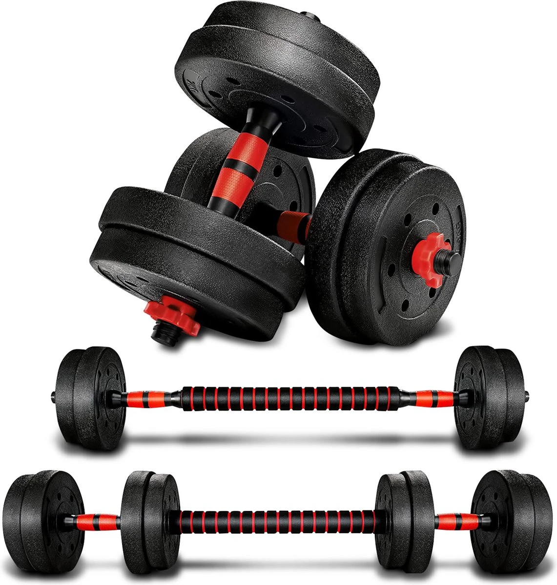 Coazy Dumbell En Barbell Set Verstelbaar - Dumbells - Gewichten Fitness - Halterstang Met Gewichten - Halter 1 Coazy Dumbell En Barbell Set Verstelbaar - Dumbells - Gewichten Fitness - Halterstang Met Gewichten - Halter