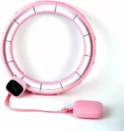 Sport Hula Hoop, Verstelbare Sport Hoepel Met Gewicht, Slimme Hoela Hoep, Smart Hula Hoop, Volwassenen En Kinderen, Gewichtsverlies, Taille Afslanken, Fitness Hoela Hoop, Magnetisch Therapie, Smoother Sliding, Digitale Teller, Afvallen, Roze.