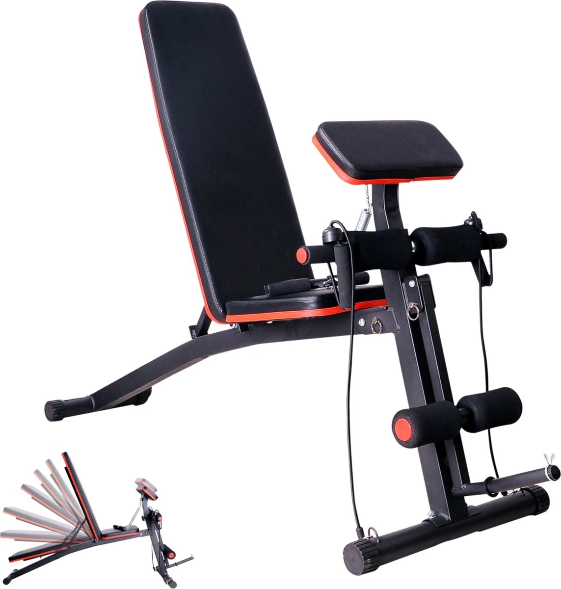 Fitnessbank - Halterbank Verstelbaar - Halterbank - Buikspierbank - Beentrainer - Fitness - 153 X 53 X 102 Cm 1 Fitnessbank - Halterbank Verstelbaar - Halterbank - Buikspierbank - Beentrainer - Fitness - 153 X 53 X 102 Cm