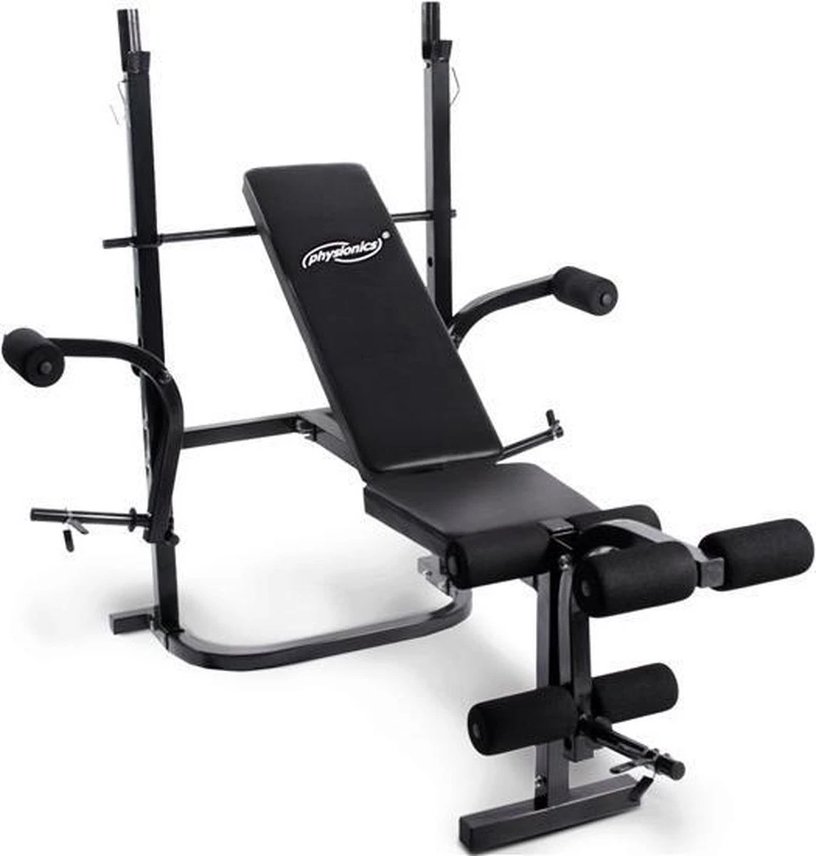 Physionics - Multifunctionele Halterbank - Butterfly Oefening, Sit-ups - Krachttraining - Training Benen - Verstelbare Rugleuning In 4 Standen, Maximum Draagvermogen 255kg - Zwart 18 Physionics - Multifunctionele Halterbank - Butterfly Oefening, Sit-ups - Krachttraining - Training Benen - Verstelbare Rugleuning In 4 Standen, Maximum Draagvermogen 255kg - Zwart - Afbeelding 18