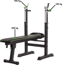 Tunturi WB20 Halterbank - Fitnessbank - Trainingsbank - Utility Bench - Opklapbaar - Bankdrukbank - Kleur: Zwart -FitForce Outlet Winkel 1153x1200 2