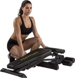 Tunturi UB80 Halterbank Verstelbaar - Fitnessbank Belastbaar Tot 200kg - Trainingsbank & Buikspierbank In één - Incl. Gratis Tunturi Training App -FitForce Outlet Winkel 1160x1200 1