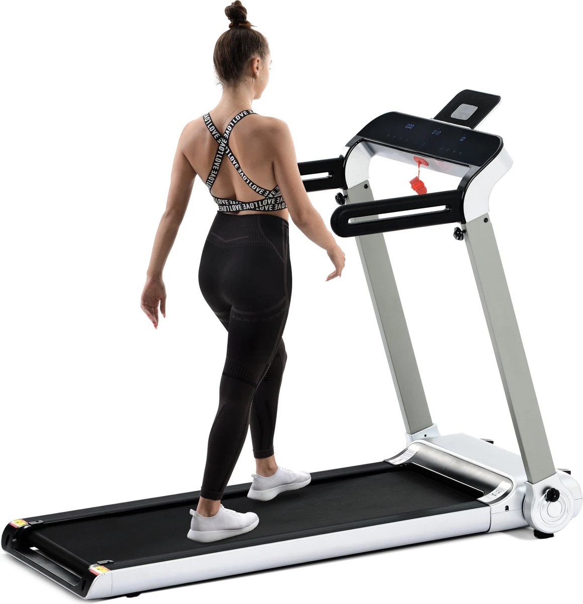 Merax Elektrische Loopband - Opvouwbaar - Inklapbaar Hardloopband - Professioneel - Fitness Hometrainer - Zilver Met Zwart 18 Merax Elektrische Loopband - Opvouwbaar - Inklapbaar Hardloopband - Professioneel - Fitness Hometrainer - Zilver Met Zwart - Afbeelding 18