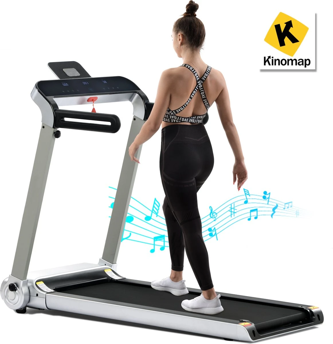Merax Elektrische Loopband - Opvouwbaar - Inklapbaar Hardloopband - Professioneel - Fitness Hometrainer - Zilver Met Zwart 8 Merax Elektrische Loopband - Opvouwbaar - Inklapbaar Hardloopband - Professioneel - Fitness Hometrainer - Zilver Met Zwart - Afbeelding 8