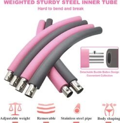 Merkloos Fitness Hoela Hoop | Sport Hoepel - Hula Hoop - Yoga Ring| Perfect Om Af Te Vallen, Je Heupen Shapen En Anti Cellulite! | Aanpasbaar Gewicht | 8 Delen Click-design | Voor Volwassenen En Kinderen| -FitForce Outlet Winkel 1166x1200 3