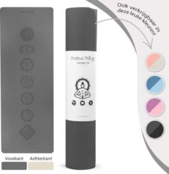 Yoga Mat Sportmat Fitnessmat Antislip Duurzaam Met Yoga Lessen - Grijs -FitForce Outlet Winkel 1166x1200 6