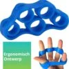 Vingerstretcher Siliconen | Vingergripper | Vinger Training | Handtrainer - Handgripper | Yoga Stretcher | Finger Exercises | Vinger Oefening - Blauw (4KG - 8.8LB)