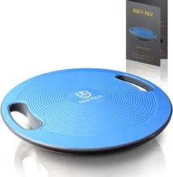 High Pulse Balance Board Incl. Oefenposter - Innovatief Wiebelbord Met Handgrepen Voor Het Trainen Van Evenwicht, Coördinatie En Kracht - Ook Geschikt Voor Fysiotherapie & Revalidatie (Ø 40 Cm | Blauw)
