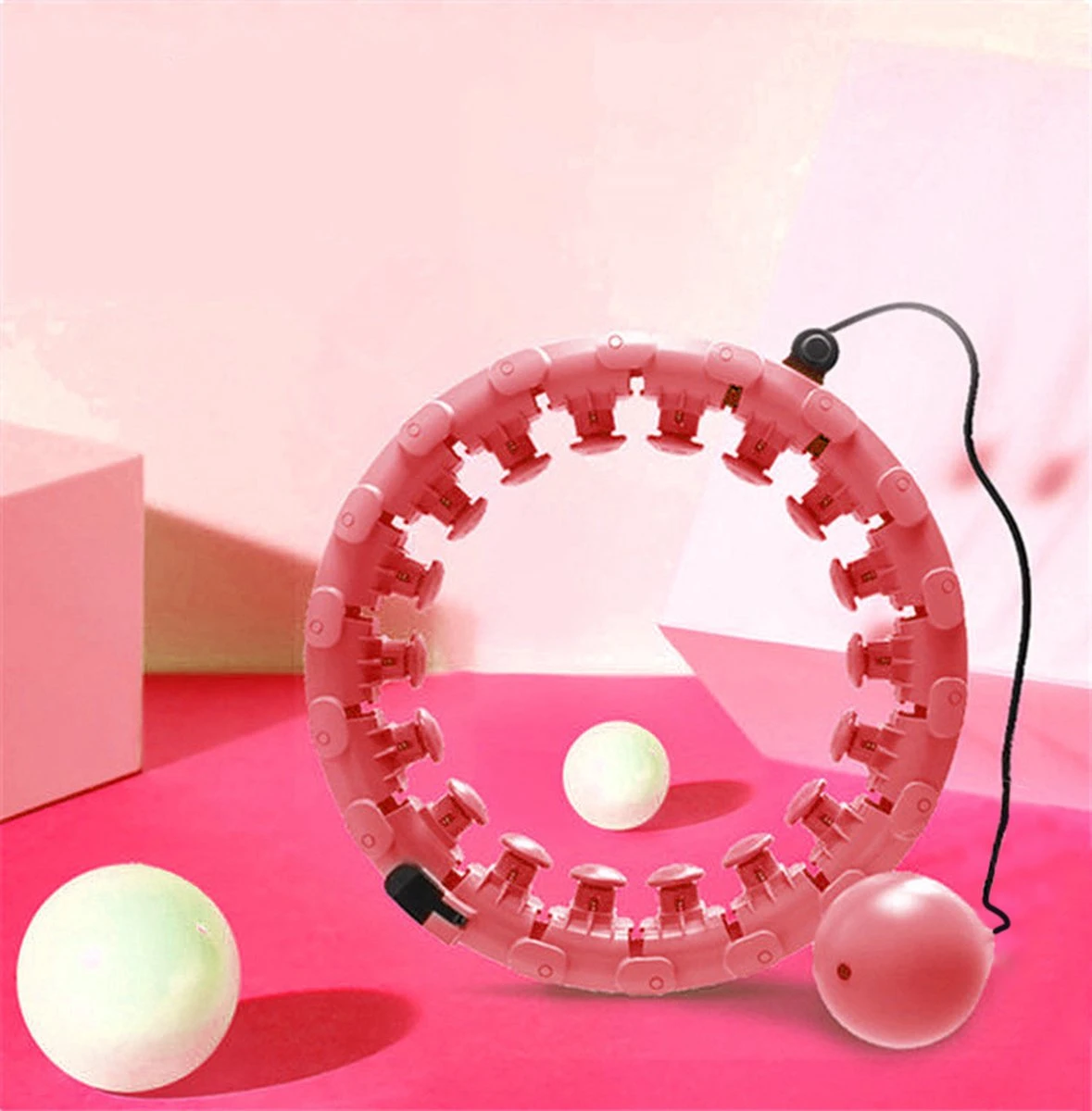 Merkloos Innovagoods Verstelbare Fitness Hoelahoep Met Gewicht - Hoelahoep Voor Volwassenen En Kinderen - Hula Hoop Fitness - Roze 1 Merkloos Innovagoods Verstelbare Fitness Hoelahoep Met Gewicht - Hoelahoep Voor Volwassenen En Kinderen - Hula Hoop Fitness - Roze