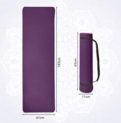 Eco Yoga Mat - Inclusief Draagriem - Fitness Mat Anti Slip - Extra Dik (6 Mm) - 183 X 61 X 0,6 Cm - Paars - Diverse Kleuren - Hoge Korting -FitForce Outlet Winkel 1182x1200 4