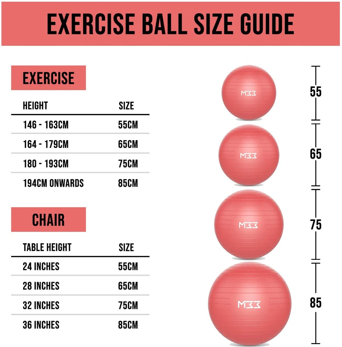 Fashion 33 Oefenbal - 55 Tot 85 Cm Extra Dikke Anti-Barst Yoga Bal Met Luchtpomp - Oefenbal Voor Fitness, Pilates, Zwangerschap, Kantoor - Core Training - Pilates Bal - Zitbal Kantoor Ergonomisch 3 Fashion 33 Oefenbal - 55 Tot 85 Cm Extra Dikke Anti-Barst Yoga Bal Met Luchtpomp - Oefenbal Voor Fitness, Pilates, Zwangerschap, Kantoor - Core Training - Pilates Bal - Zitbal Kantoor Ergonomisch - Afbeelding 3