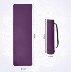 Eco Yoga Mat - Inclusief Draagriem - Anti Slip - Extra Dik (6 Mm) - 183 X 61 X 0,6 Cm - Paars/Roze - Diverse Kleuren -FitForce Outlet Winkel 1182x1200 9