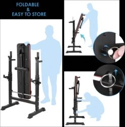 Bench Press - Halterbank - Sportbank - Fitnessbank - Multifunctioneel - Opvouwbaar - Volledig Instelbaar - Max Belasting 200kg -FitForce Outlet Winkel 1183x1200 1