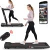 Merkloos Loopband - 2 In 1 Opvouwbare Draagbare Loopband - Elektrische Loopband - Met Monitor - Antislip - Verplaatsen En Op Te Bergen - Voor Thuis En Kantoor Gym 1-16 Km/u - 3.0HP - Zwart（excl.Smeerolie）