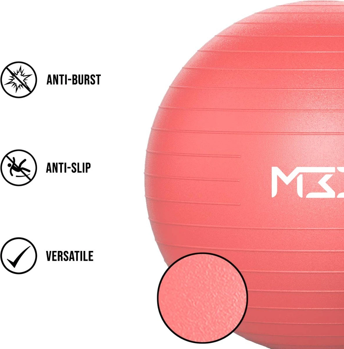 Fashion 33 Oefenbal - 55 Tot 85 Cm Extra Dikke Anti-Barst Yoga Bal Met Luchtpomp - Oefenbal Voor Fitness, Pilates, Zwangerschap, Kantoor - Core Training - Pilates Bal - Zitbal Kantoor Ergonomisch 2 Fashion 33 Oefenbal - 55 Tot 85 Cm Extra Dikke Anti-Barst Yoga Bal Met Luchtpomp - Oefenbal Voor Fitness, Pilates, Zwangerschap, Kantoor - Core Training - Pilates Bal - Zitbal Kantoor Ergonomisch - Afbeelding 2