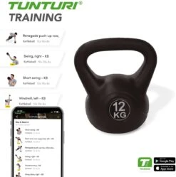 Tunturi PVC Kettle Bell - Kettlebell - 12 Kg - Incl. Gratis Fitness App -FitForce Outlet Winkel 1188x1200 14