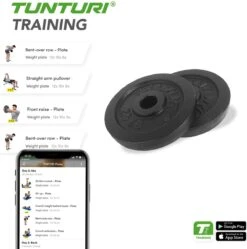 Tunturi Halterschijven - Halter Gewichten - 2 X 2,50 Kg - Ø 30 Mm - Gietijzer - Incl. Gratis Fitness App 5 Tunturi Halterschijven - Halter Gewichten - 2 X 2,50 Kg - Ø 30 Mm - Gietijzer - Incl. Gratis Fitness App -FitForce Outlet Winkel 1188x1200 18