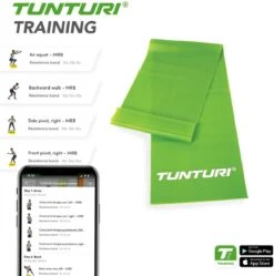 Tunturi Weerstandsband - Medium Weerstand - Fitness Elastiek - Groen - Incl. Gratis Fitness App -FitForce Outlet Winkel 1188x1200 40
