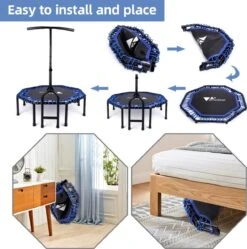 FOXSPORT Hoogwaardige Fitness Trampoline Met Handvat - Opvouwbare Trampoline - Volwassene Of Kindertrampoline Tot 120 Kg - Inclusief Handgrip - Sport Trampoline -FitForce Outlet Winkel 1189x1200 7