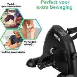 Dreaver Stoelfiets - LCD-scherm - Inclusief Antislipmat - Bureaufiets - Bewegingstrainer - Deskbike - Mini Hometrainer - Pedaaltrainer -FitForce Outlet Winkel 1192x1200 20
