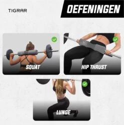 Tigrar - Ankle Strap - Barbell Pad - 2 X Fitness Enkelband 1 X Nekbeschermer Voor Halterstang - Compleet Bundelpakket -FitForce Outlet Winkel 1193x1200