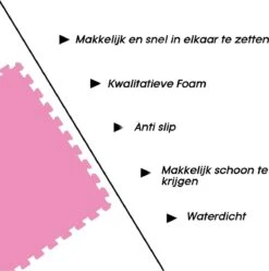 Buxibo Yogamat 60x60x1CM - Set Van 6 - Anti Slip - Isoleert Geluid & Waterdicht - Fitness/Yoga/Sport/Vloer/Zwembad Foam Mat - Voor Kind En Volwassenen - Roze -FitForce Outlet Winkel 1195x1200 7