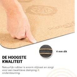 Yoga Mat Sportmat Fitnessmat Antislip Duurzaam Kurk Met Yoga Lessen -FitForce Outlet Winkel 1197x1200 12