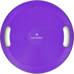 Navaris Anti-slip Balansbord Voor Evenwichtstraining - Balanstrainer - Wiebelbord - Voor Beginners En Professionals - Diameter 40cm - Lila -FitForce Outlet Winkel 1198x1200 11