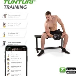 Tunturi FB20 Vlakke Halterbank - Flat Bench - Fitnessbank - Trainingsbank -FitForce Outlet Winkel 1198x1200 4