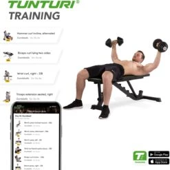 Tunturi UB40 Utility Bench Fitnessbank - Halterbank - Trainingsbank - Buikspierbank - Verstelbaar -FitForce Outlet Winkel 1198x1200 7