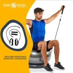 RP® Fitness Bal Yoga Zitbal Fitnessbal Gymbal Pilates Yogabal Balansbal - Tas, Steunring & Resistance Bands - Handpomp & Ebook -FitForce Outlet Winkel 1199x1200 4