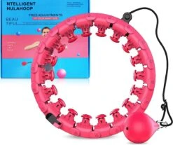Verstelbare Fitness Hoelahoep Met Gewicht - Hoelahoep Voor Volwassenen En Kinderen - Fitness Hoelahoep - Hula Hoop Fitness - Roze -FitForce Outlet Winkel 1200x1004 3