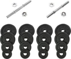 RS Sports Dumbellset - Halterset Met Gewichten - Totaal 30 Kg - 2 Stangen - Zwart 17 RS Sports Dumbellset - Halterset Met Gewichten - Totaal 30 Kg - 2 Stangen - Zwart -FitForce Outlet Winkel 1200x1007